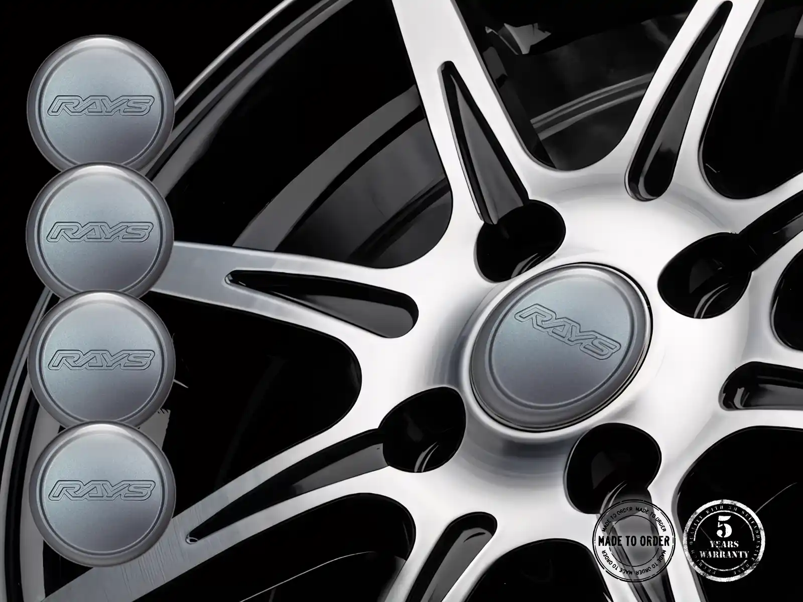 Rays Felgenaufkleber Auto Stilvolles gewölbtes Design